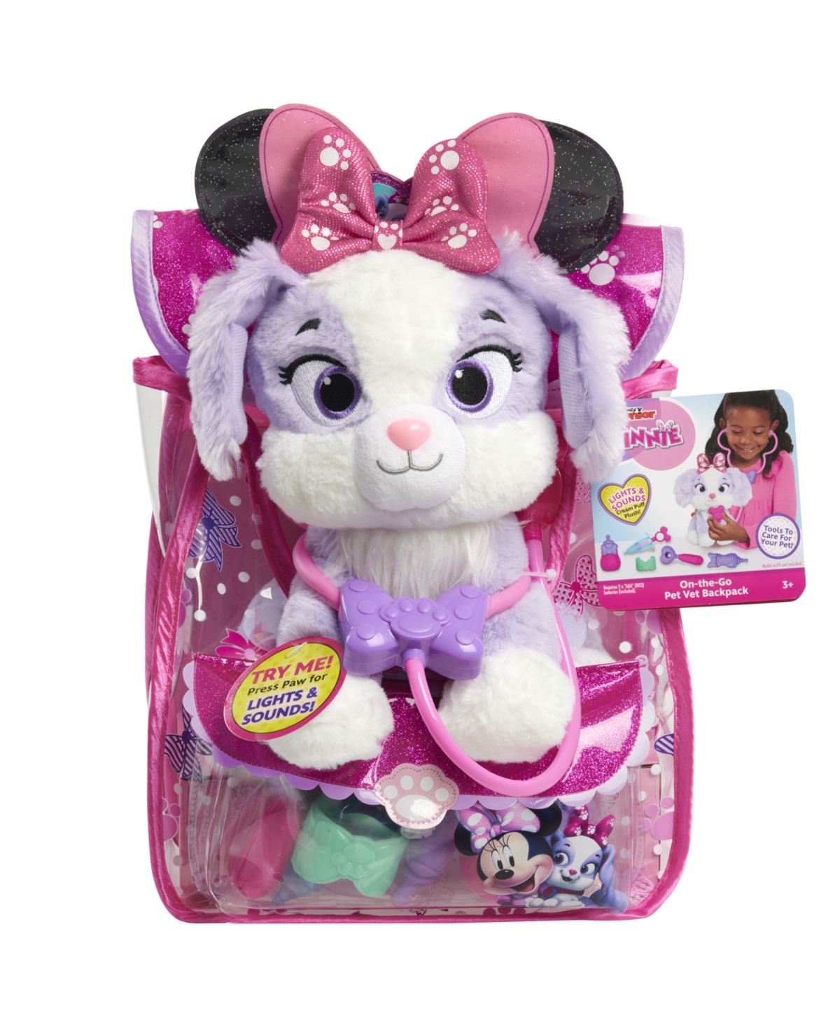 Shop Minnie Mouse Disney Junior On-the-go Pet Vet Backpack Set, Dress Up And Pretend Play Doctor Kit In Multi
