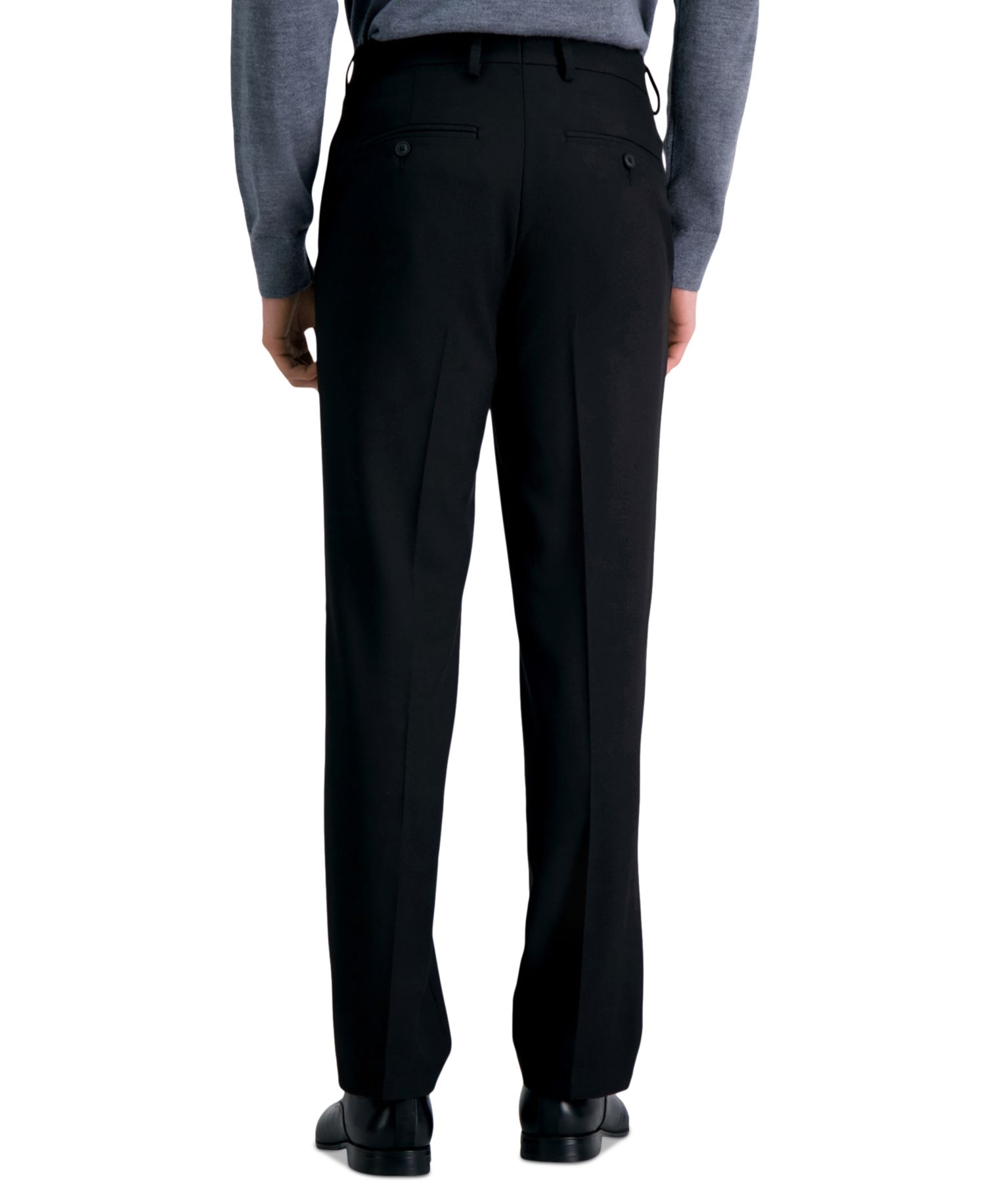 Men’s Premium Comfort Straight-Fit 4-Way Stretch Wrinkle-Free Flat-Front Dress Pants