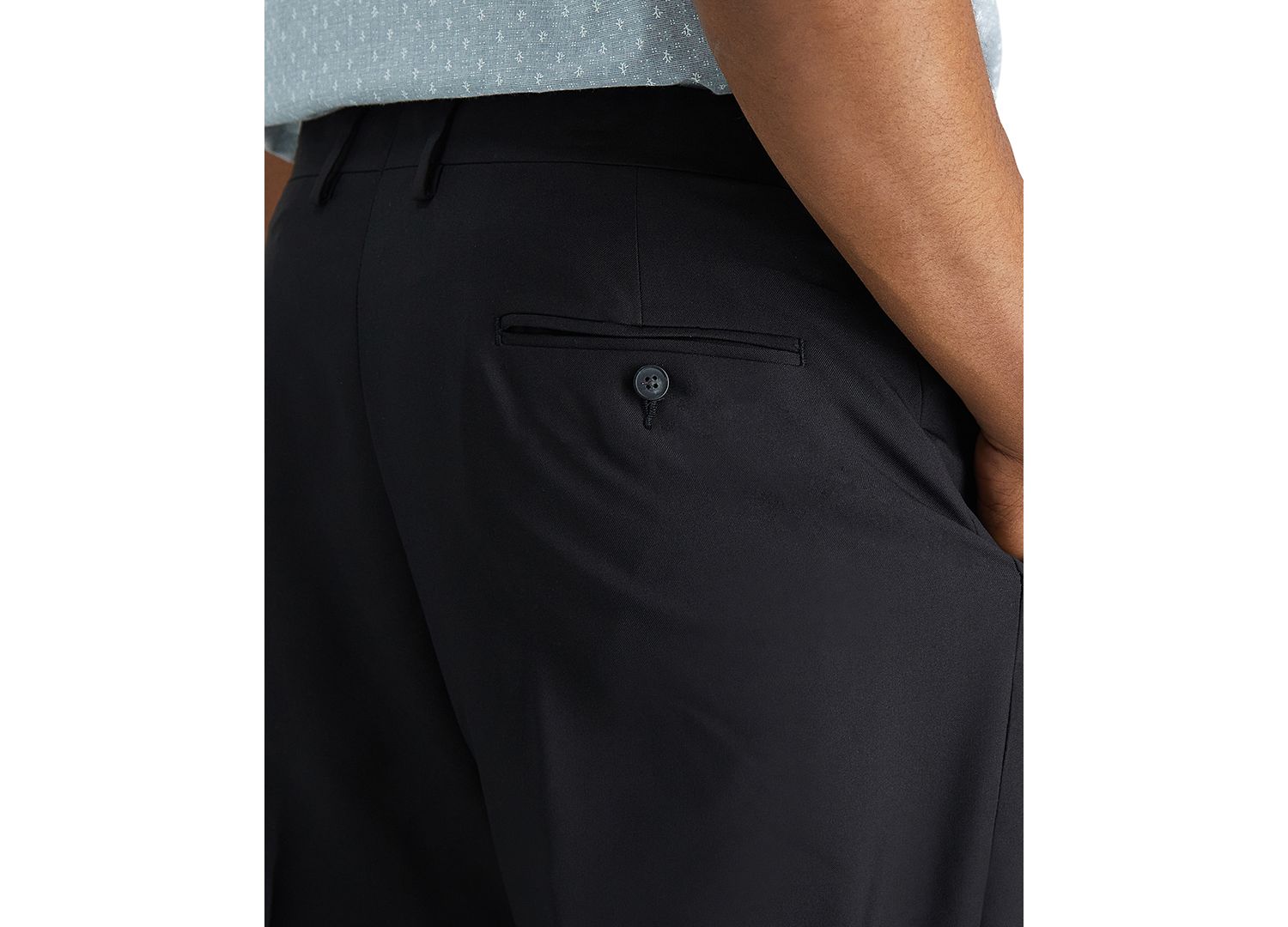 Men's Big & Tall Premium Comfort Stretch Classic-Fit Solid Flat Front Dress Pants