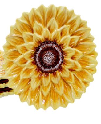 Sunset Sunflower 4-Pc. 3-D Dessert Plate