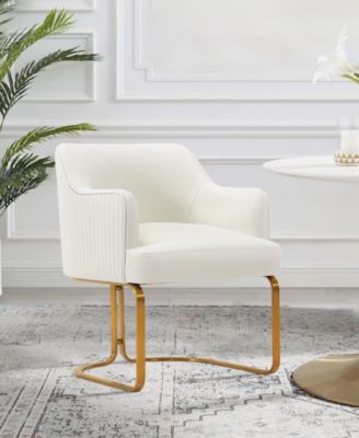 Raya Leatherette Upholstered Dining Armchair