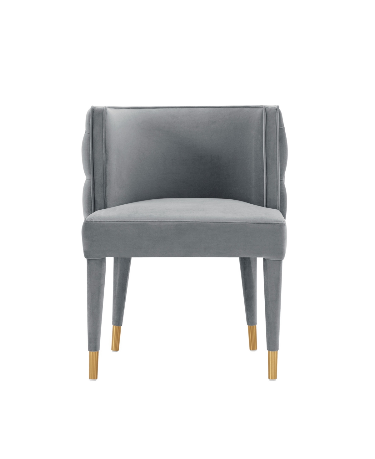 Shop Manhattan Comfort Maya 24.02" Wide Tufted Velvet Upholstered Dining Chair In Gray
