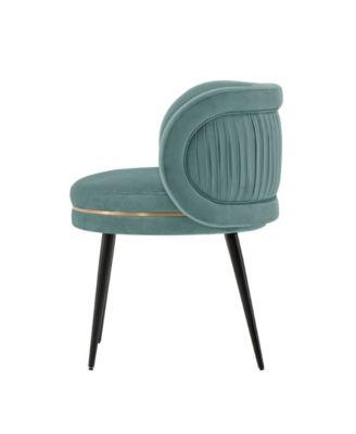 Kaya Pleated Velvet Upholstered Dining Chair