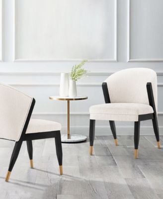 Ola 2-Piece Chenille Upholstered Dining Chair Set