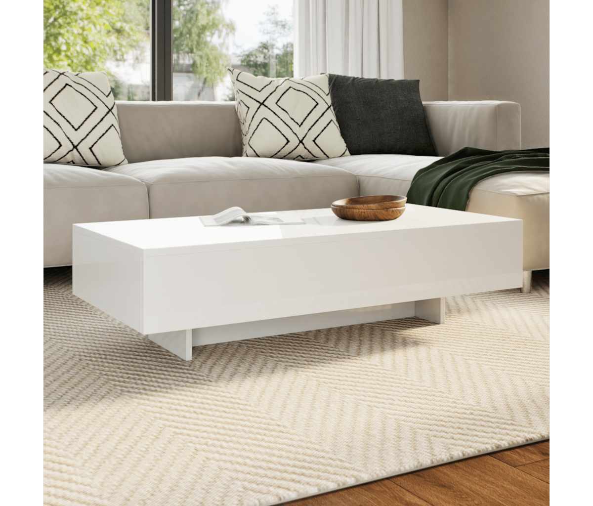 Coffee Table High Gloss- White