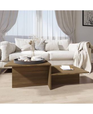 Coffee Table Brown Oak 43.9"x19.7"x13" Engineered Wood