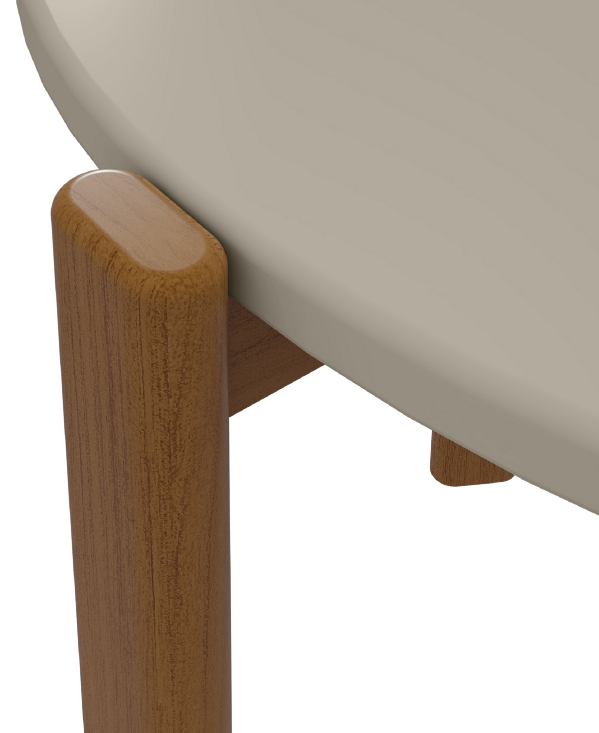 Manhattan Comfort Gales Medium Density Fiberboard Mid-Century Modern Triangle End Table