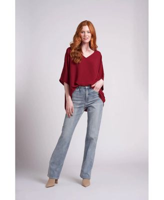 Women's Claire Very Oversized Lightwieght V-Neck Top