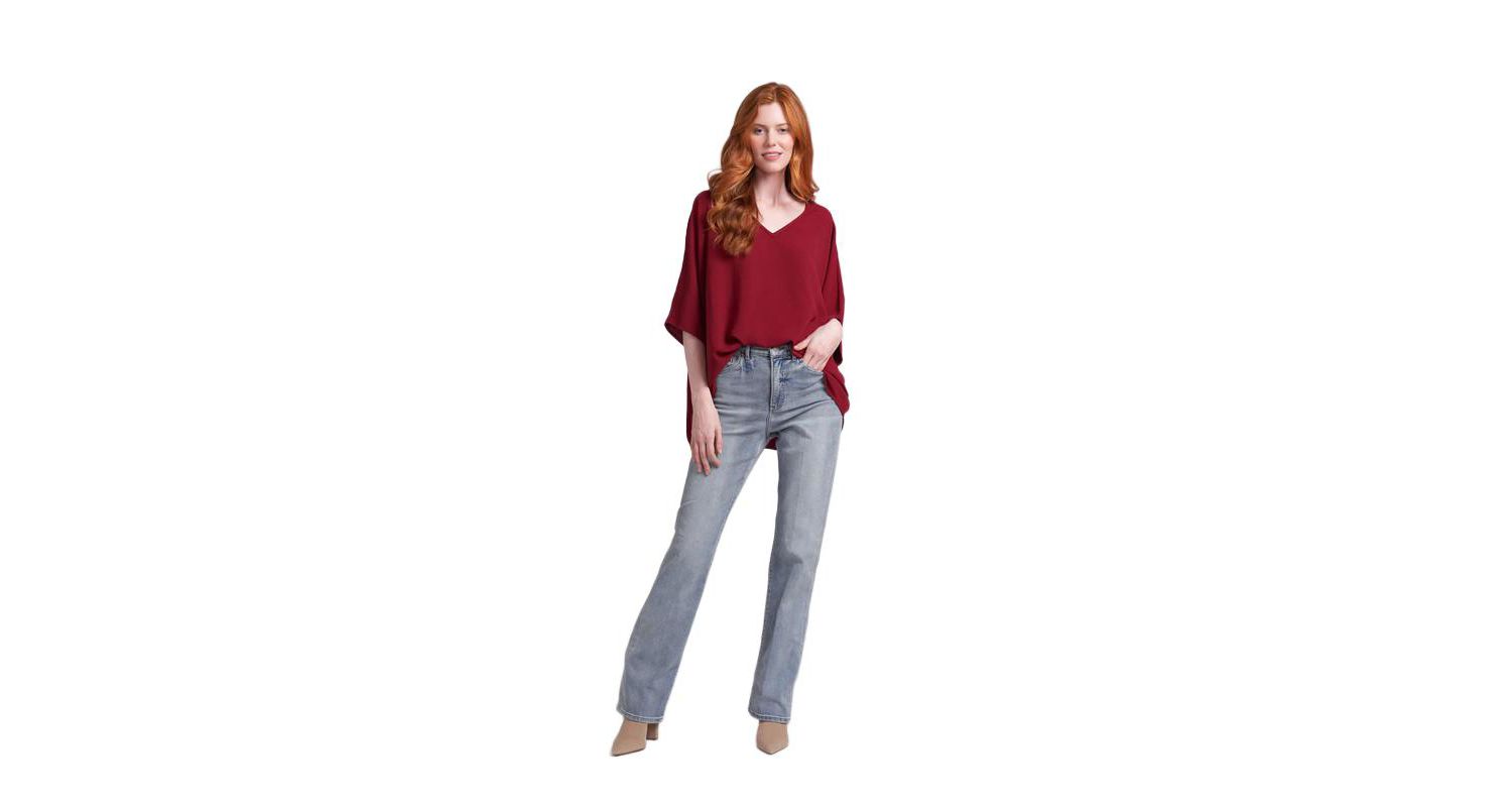 Women's Claire Very Oversided Lightwieght V-Neck Top