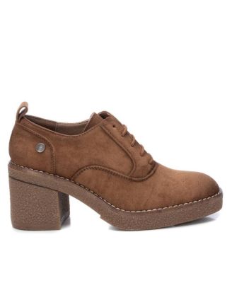 Women's Suede Heeled Oxfords
