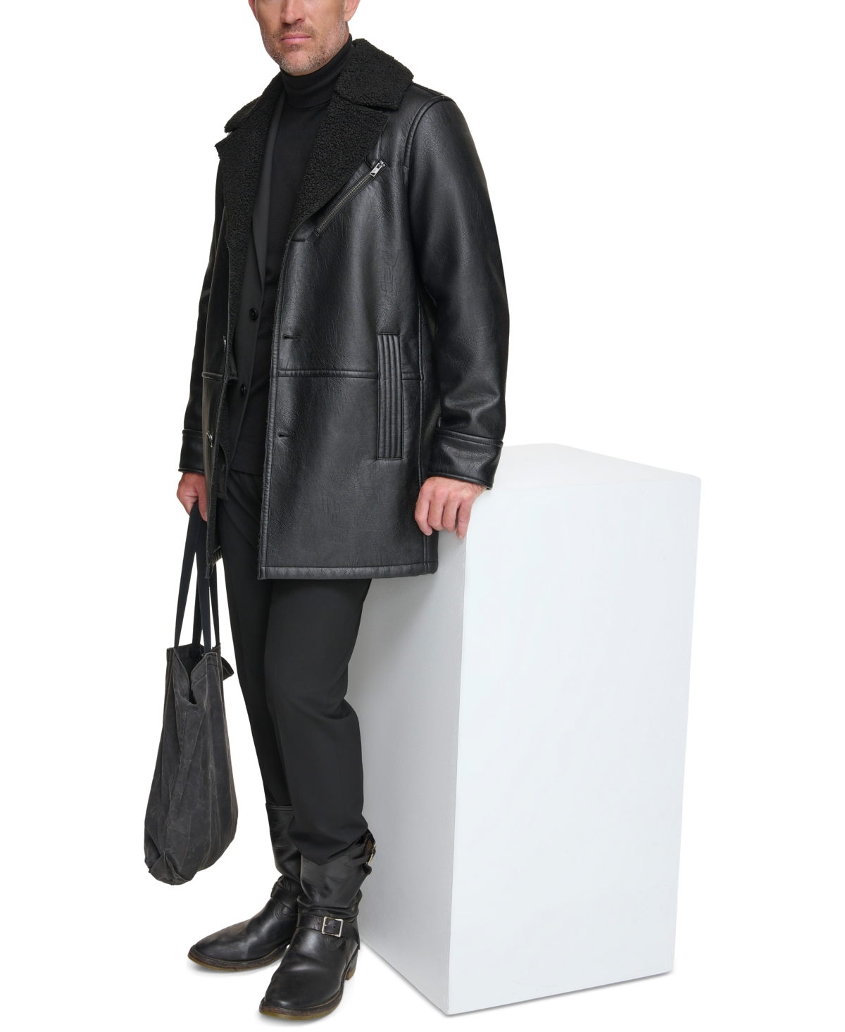 Marc New York Men's Condore Faux-Shearling Top Coat