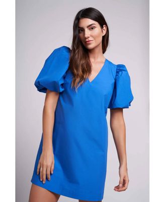 Women's Rylie Balloon Sleeve Mini Dress with Optional Belt