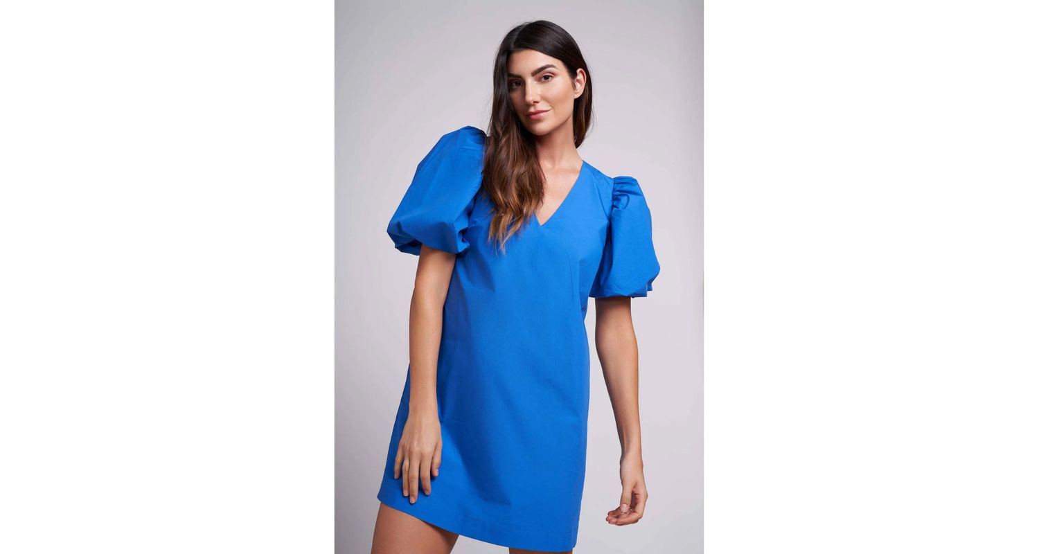 Women's Rylie Balloon Sleeve Mini Dress with Optional Belt