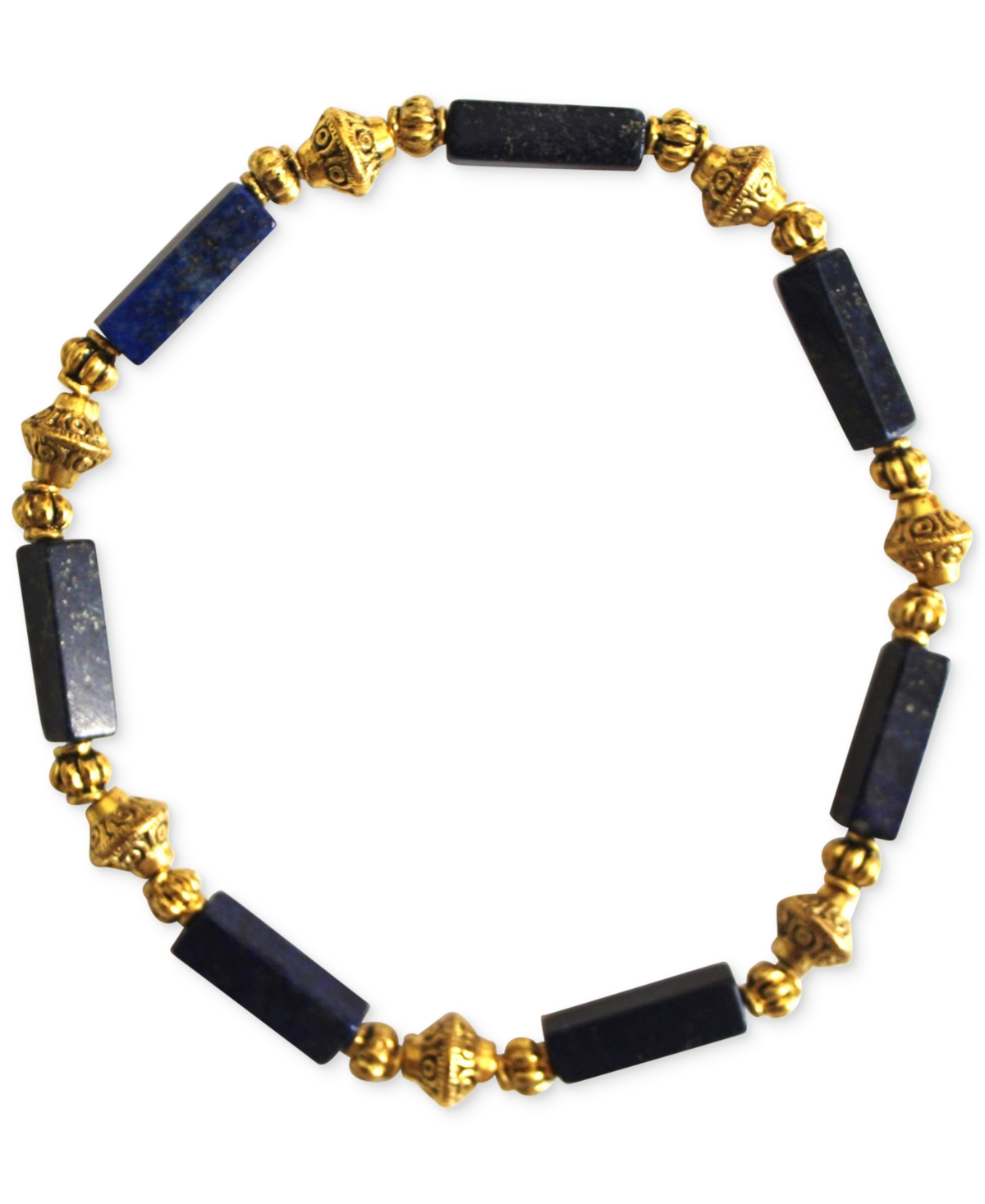 Michael Gabriel Designs Lapis Lazuli Gold Bracelet In Dark Blue