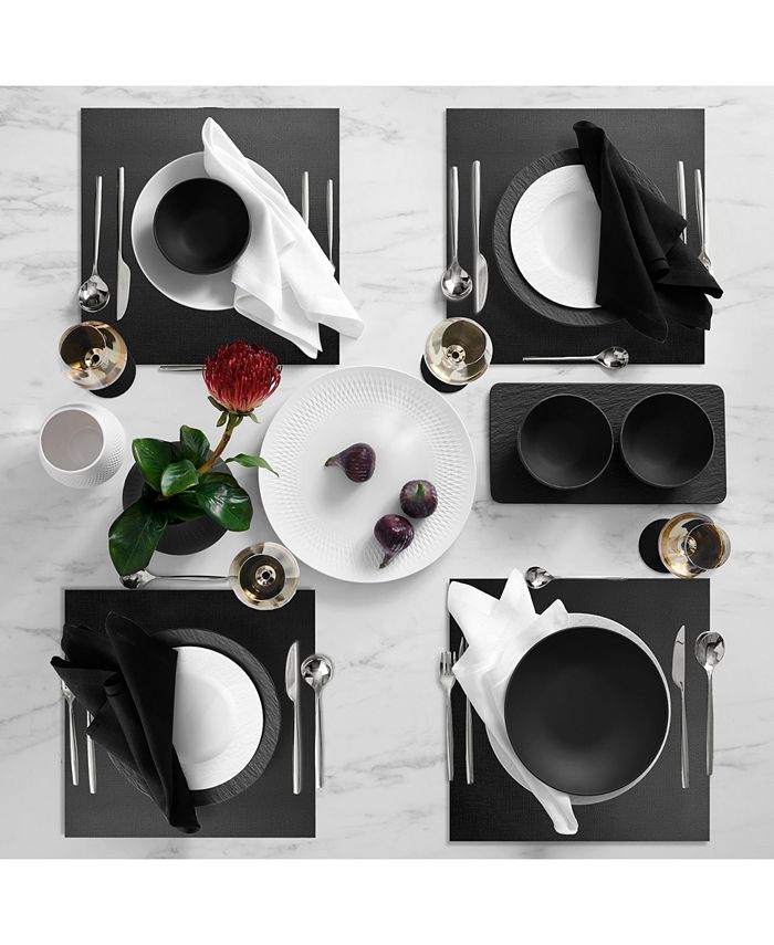 Villeroy & Boch Manufacture Rock Square Faux Leather Placemats, Set of