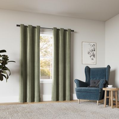 Cascade Pleated Velvet Blackout Grommet Curtain Panel