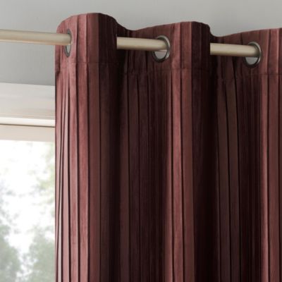 Cascade Pleated Velvet Blackout Grommet Curtain Panel
