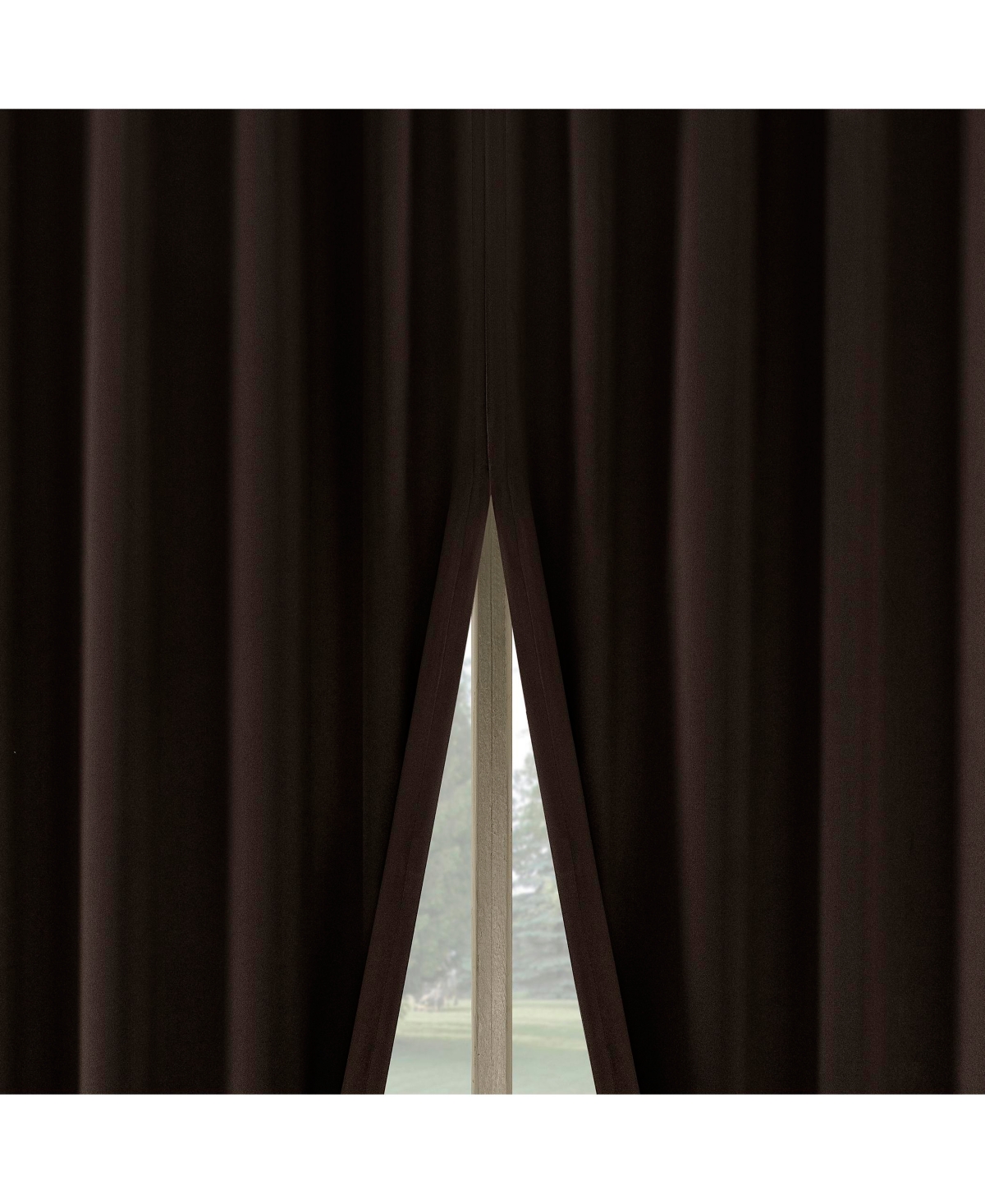 Aria Magnetic Closure Theater Grade 100% Blackout Back Tab Curtain Panel Pair - Gray