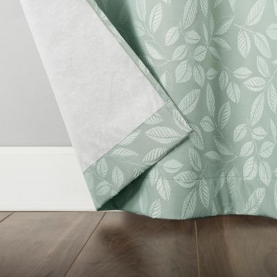 Satti Embroidered Leaf 100% Blackout Grommet Curtain Panel