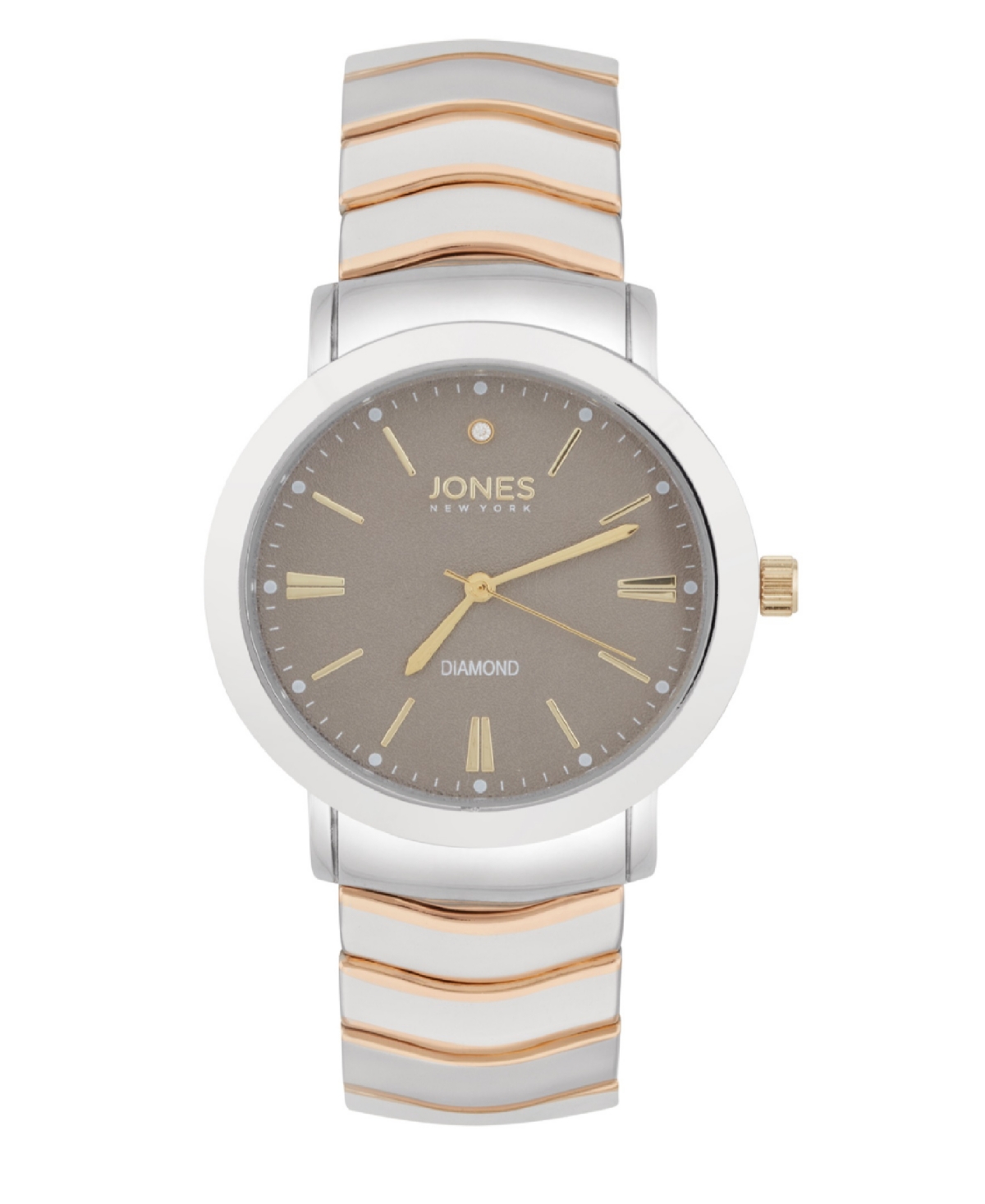Jones New York Men's Analog Two-tone Metal Bracelet Watch 42mm In Gray,silver