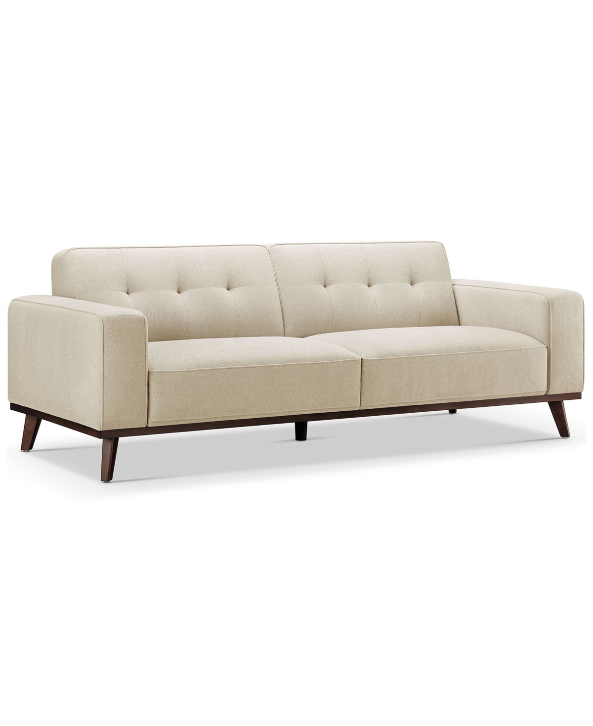 Abbyson Living Vicenza 84" Mid-century Upholstered Sofa In Beige