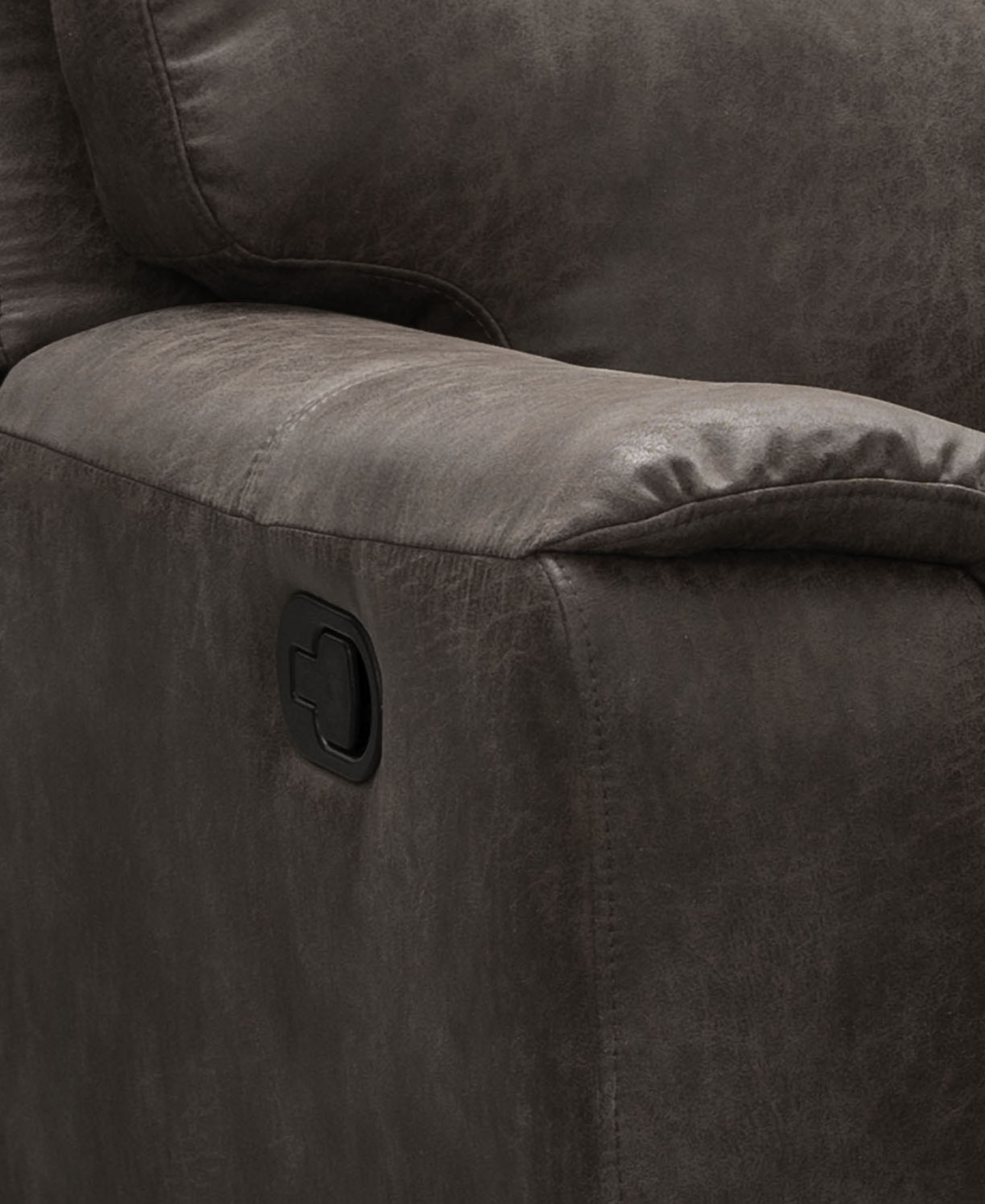 Shop Abbyson Living Lawrence 39.5" Fabric Reclining Sofa In Dark Brown