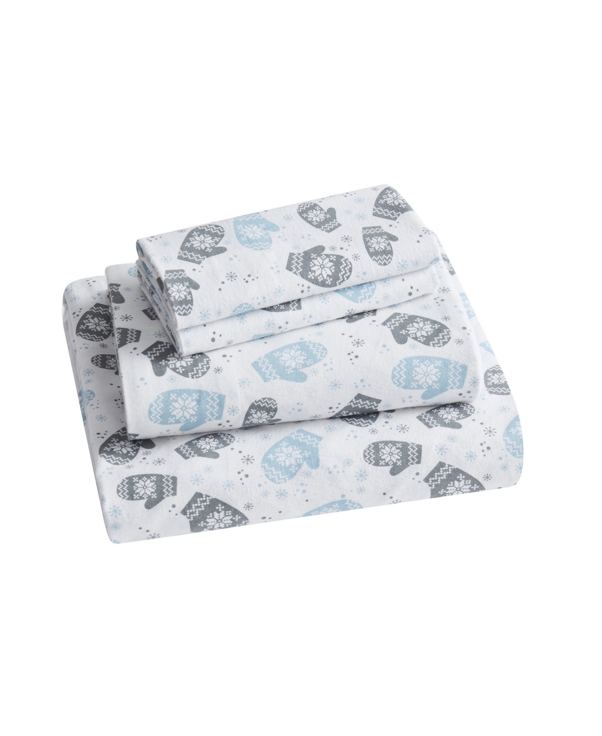 Shop Bearpaw Mittens 100% Cotton Flannel 4-pc. Sheet Set, King In Blue