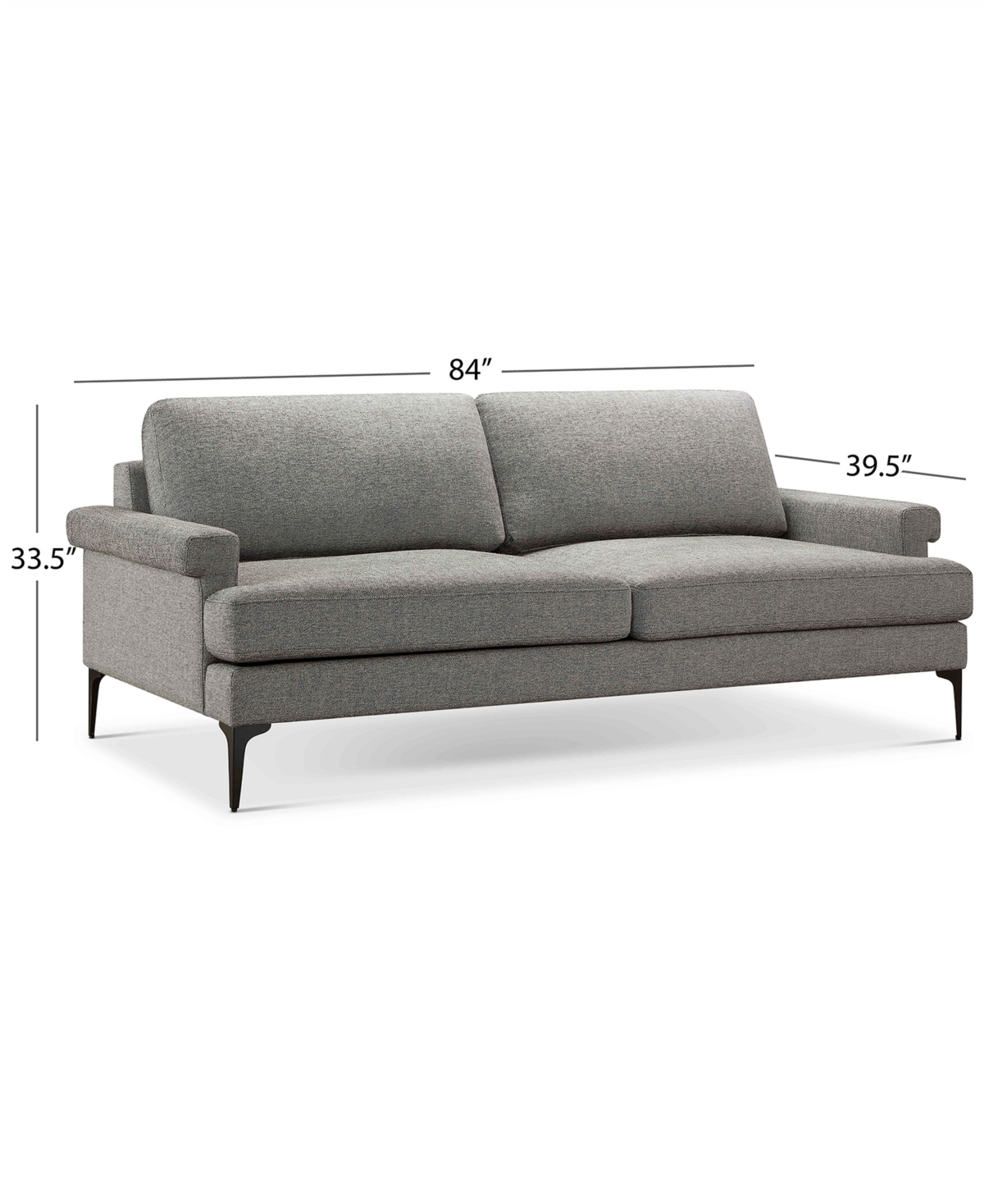 Shop Abbyson Living Evella 84" Fabric Sofa In Gray