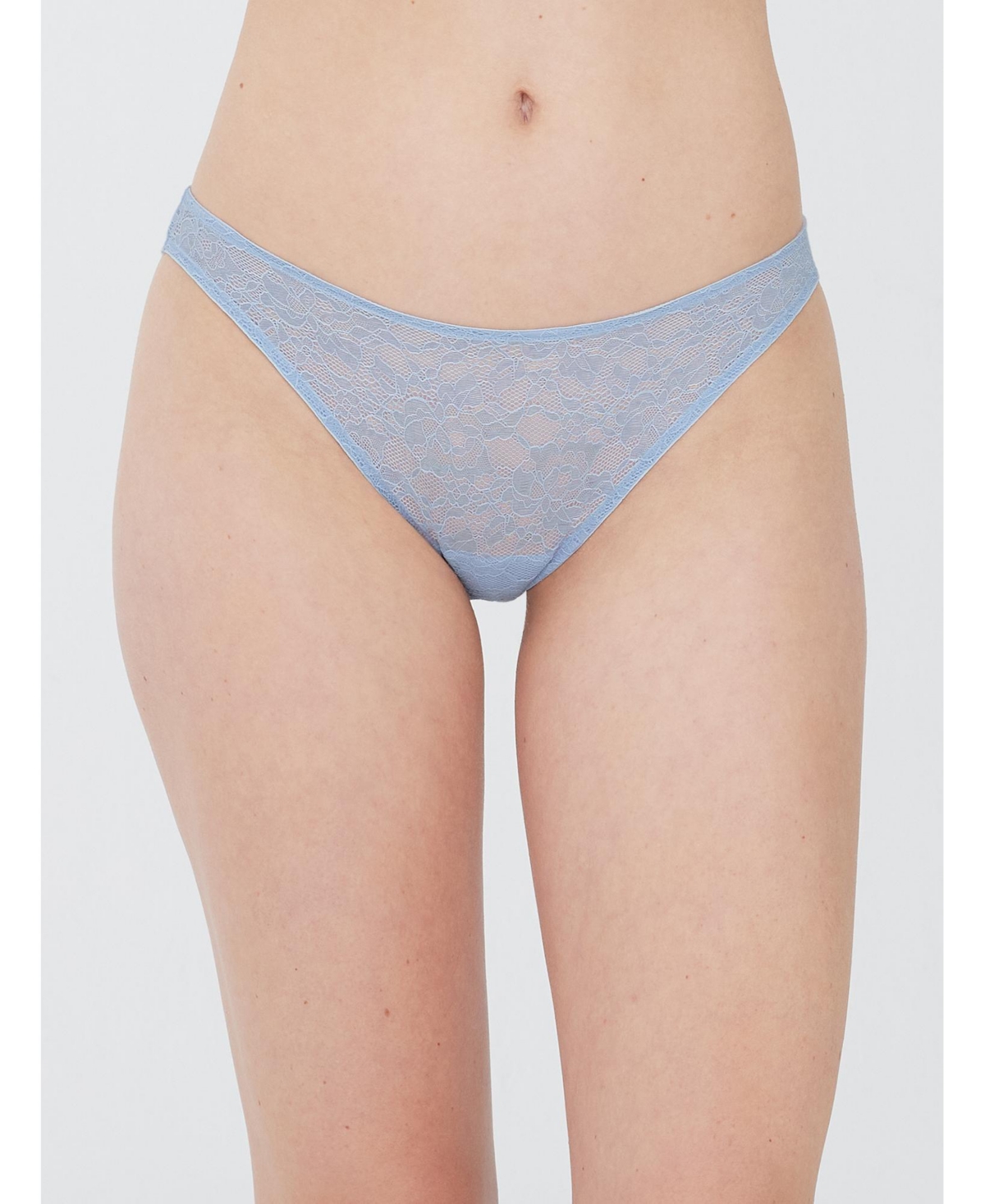 Skarlett Blue Paradise High Cut Lace Bikini In Dove Blue