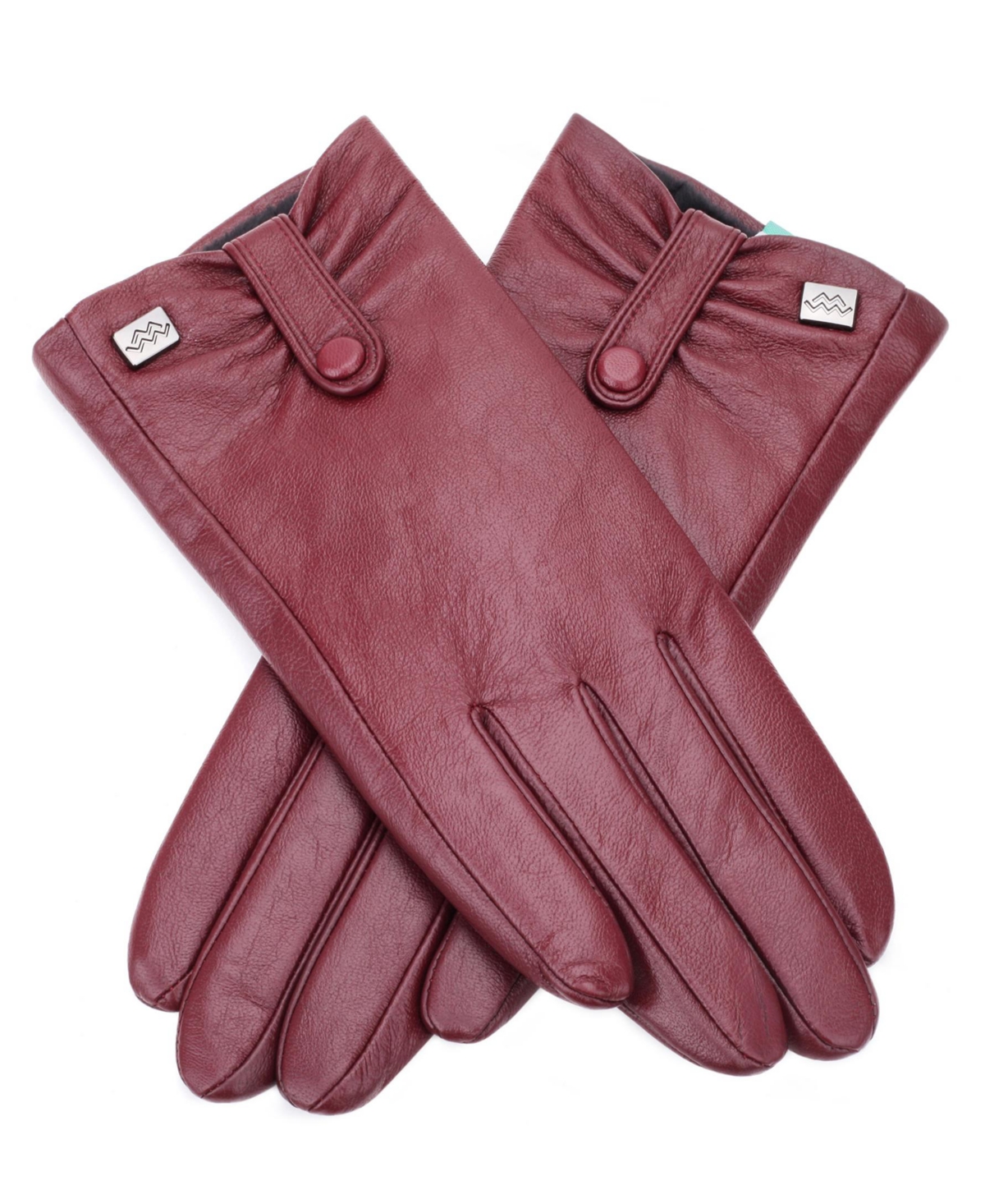 Women's Compress Snap Touchscreen Sheepskin Glove - Brown