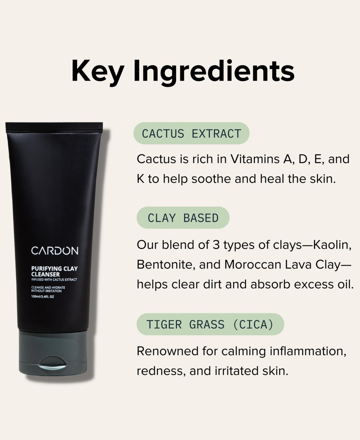 Shop Cardon Purifying Clay Cleanser, 3.4 Oz. In No Color