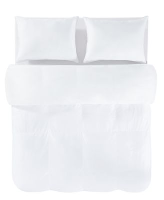All Season RestAssured Down Oversized Comforter with Duvet Tabs, Oversized Queen