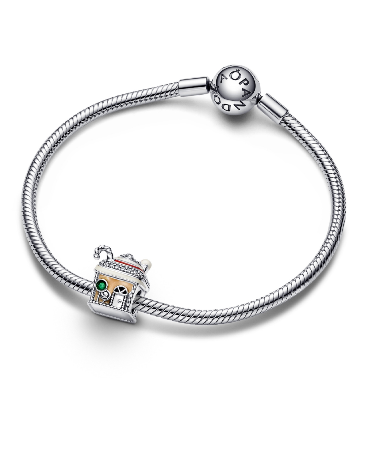 Pandora Cubic Zirconia Festive Gingerbread House Charm In Multicolor