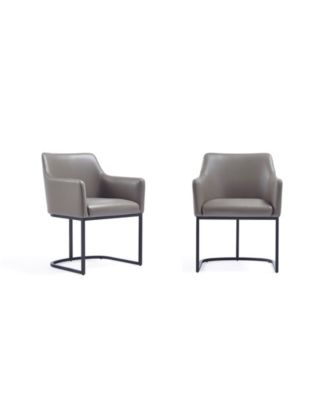 Serena 2-Piece Leatherette Upholstered Dining Armchair Set