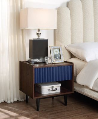 Duane 20.23" Ribbed 1-Drawer Nightstand