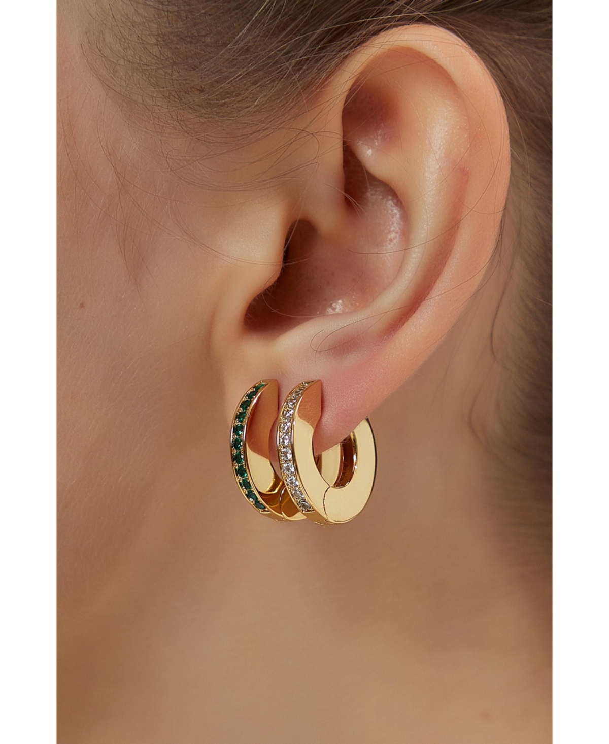 Adara Cubic Zirconia Hoop Earrings