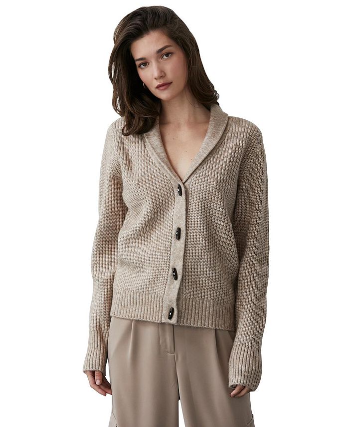 CRESCENT Women's Vianna Shawl Neck Sweater Cardigan Macy's