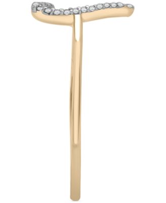 Diamond Open Heart Ring (1/20 ct. t.w.) in 10k Gold, Created for Macy's