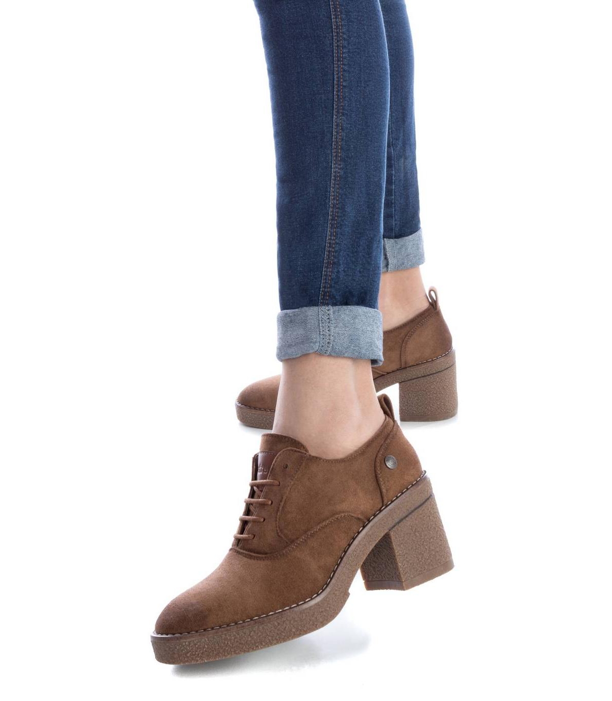 Women's Suede Heeled Oxfords By Xti