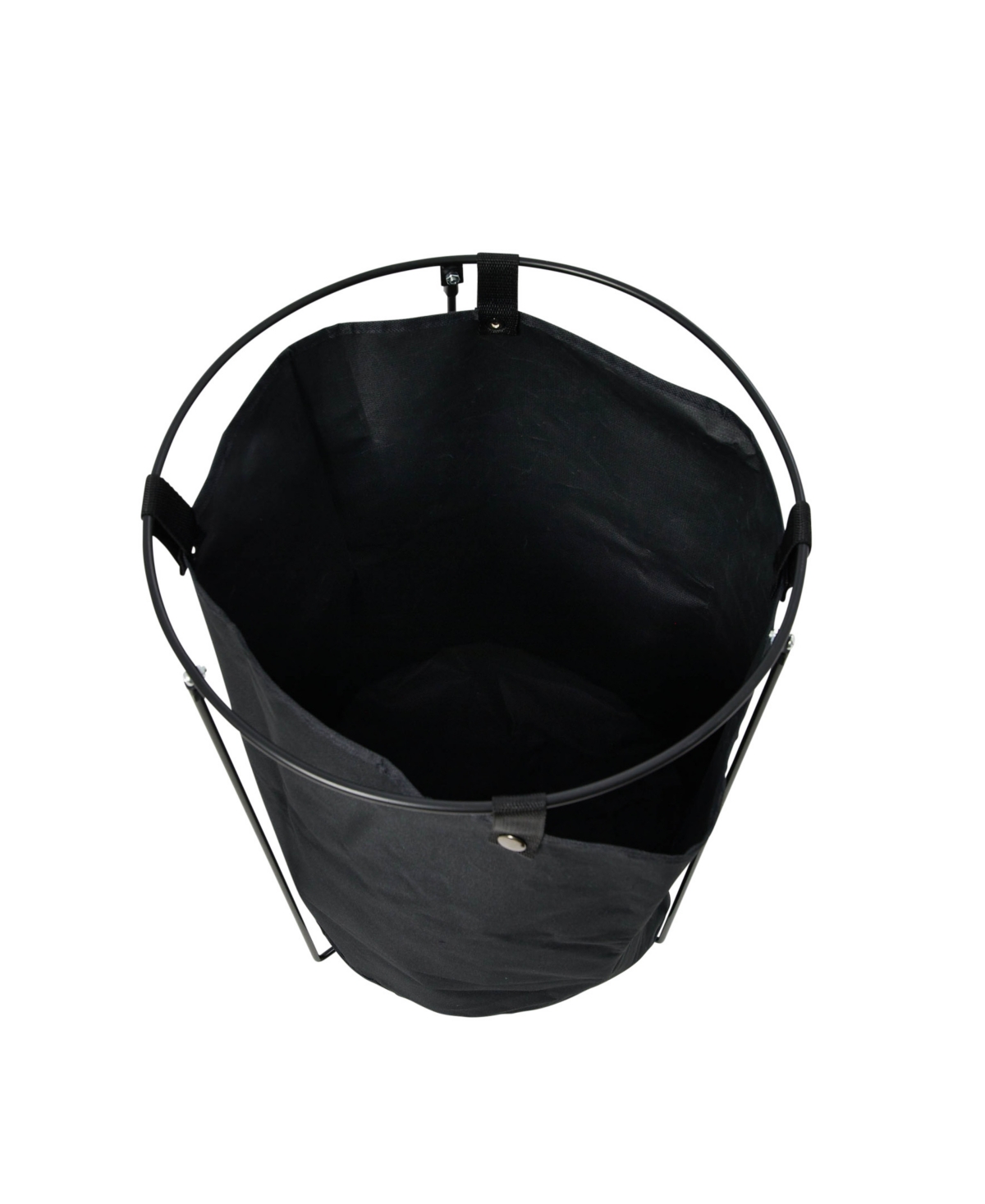 Shop Household Essentials Metal Wire Frame Laundry Hamper With Removable Canvas Bag In Black
