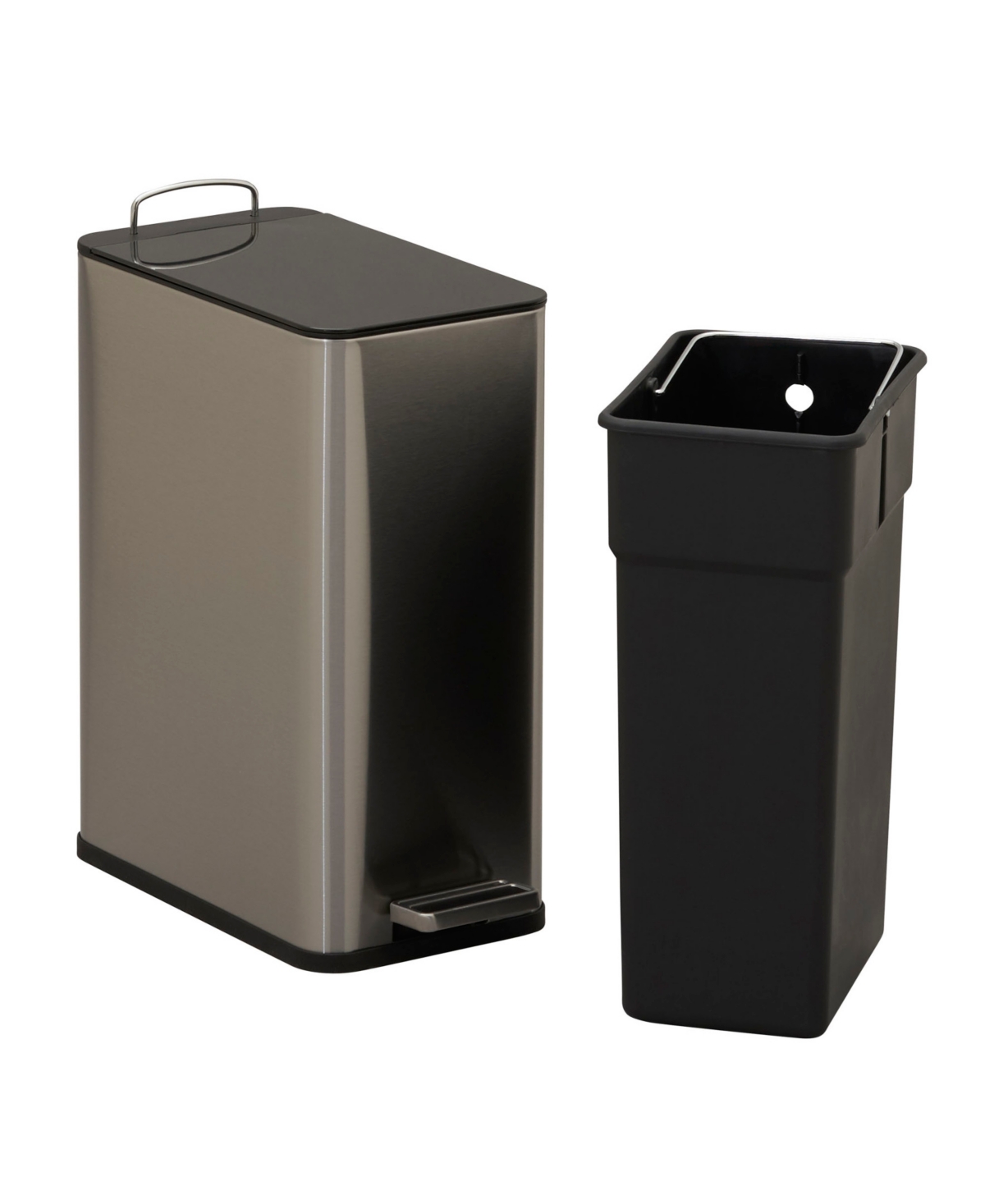 Shop Household Essentials Stainless Steel Slim Trash Can