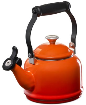Enamel-on-Steel Demi Kettle & Stoneware Mug Set