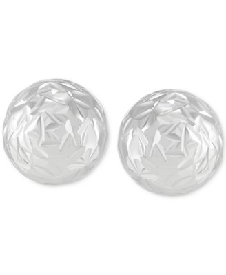 Textured Ball Stud Earrings in 14k Gold