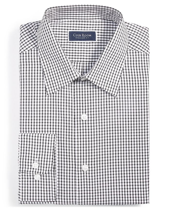 Club Room Men's Regular-Fit Check Shirt, Created for Macys - Macy's