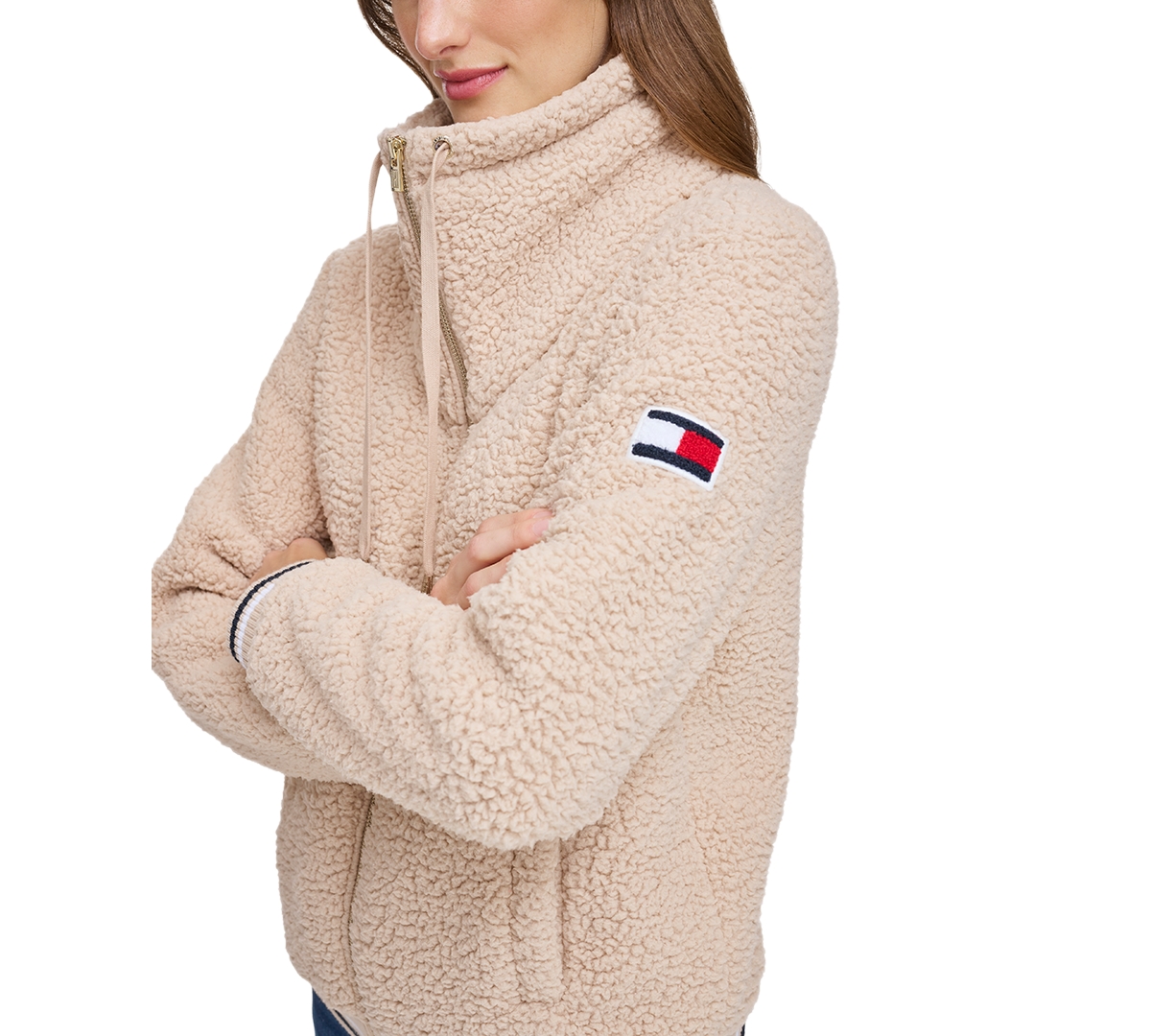 Tommy Hilfiger Women's Zip-Front Fleece Bomber Jacket