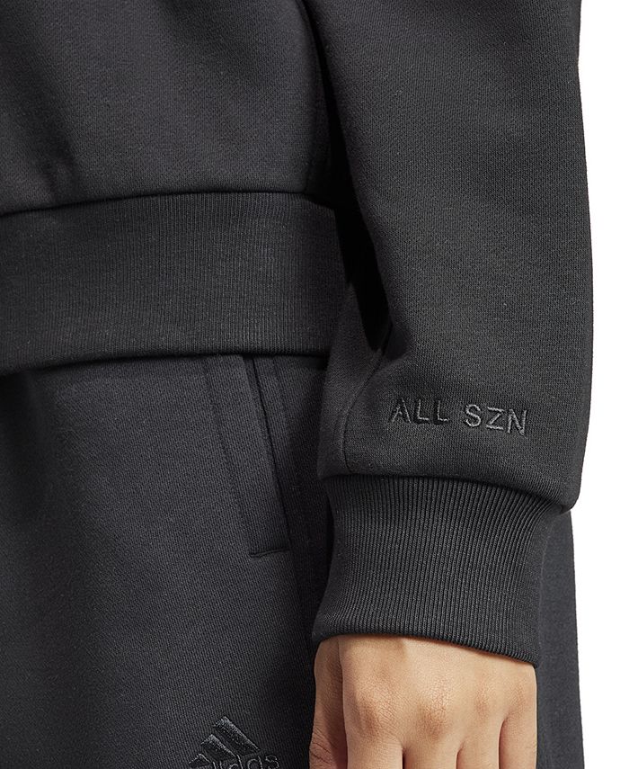 adidas Women's ALL SZN Fleece Dropped-Shoulder Crewneck Sweatshirt - Macy's