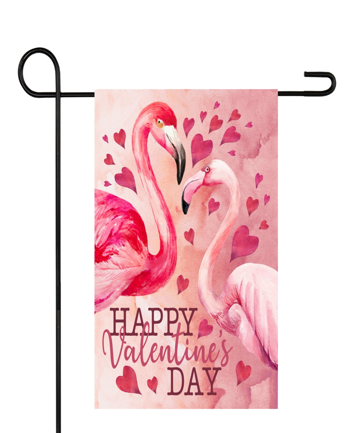 Northlight Happy Valentine's Day Flamingo Outdoor Garden Flag 12.5" X 18" In Pink