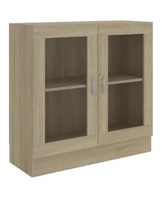 Vitrine Cabinet Sonoma Oak 32.5"x12"x31.5" Engineered Wood
