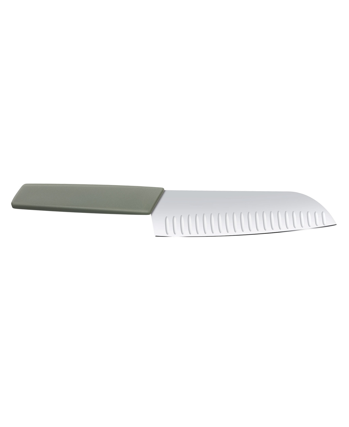 Shop Victorinox Stainless Steel 6.7" Santoku Knife In Green