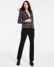 Macys womens plaid pants cheap
